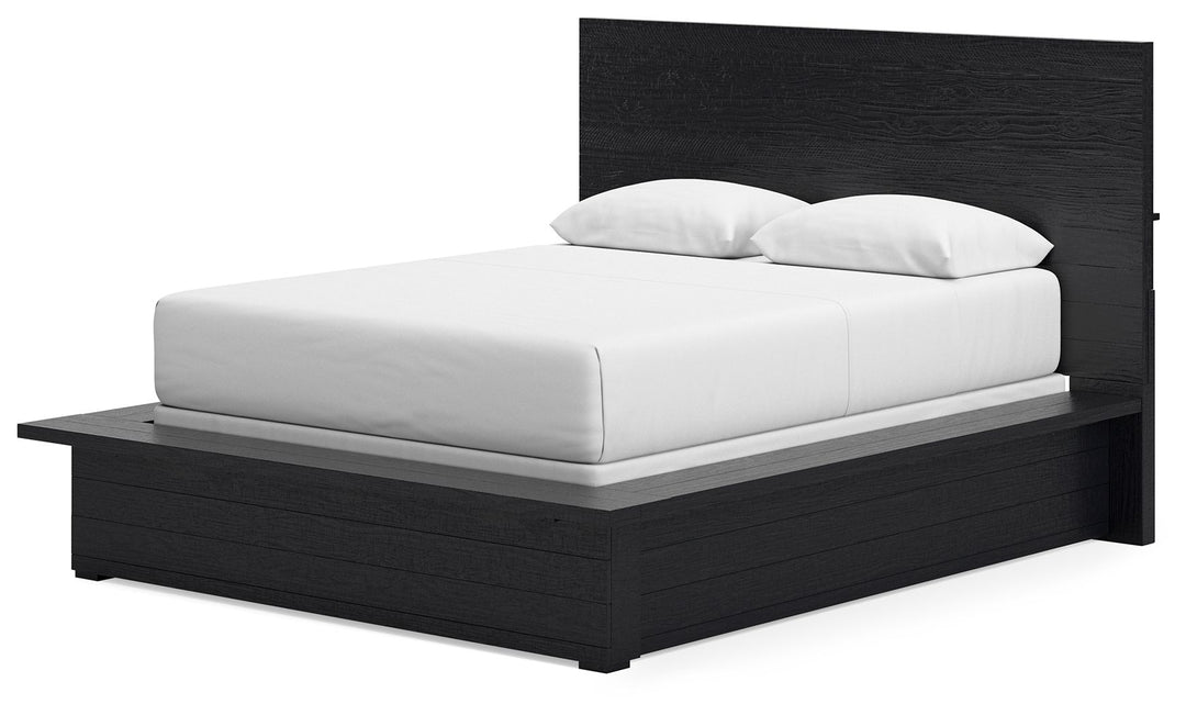 Londer - Queen Panel Bed - Black