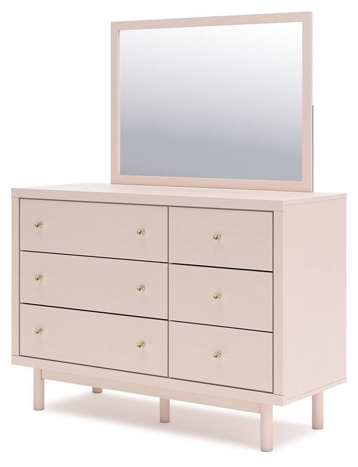 Wistenpine - Dresser And Mirror - Blush
