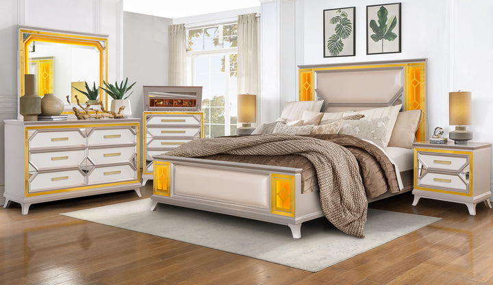 Claire - Nightstand - Silver