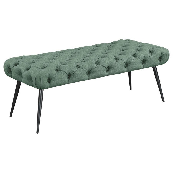 Ella - Upholstered Tufted Bench Metal Legs