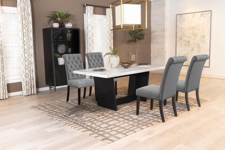 Sherry - Rectangular Marble Top Dining Table Set