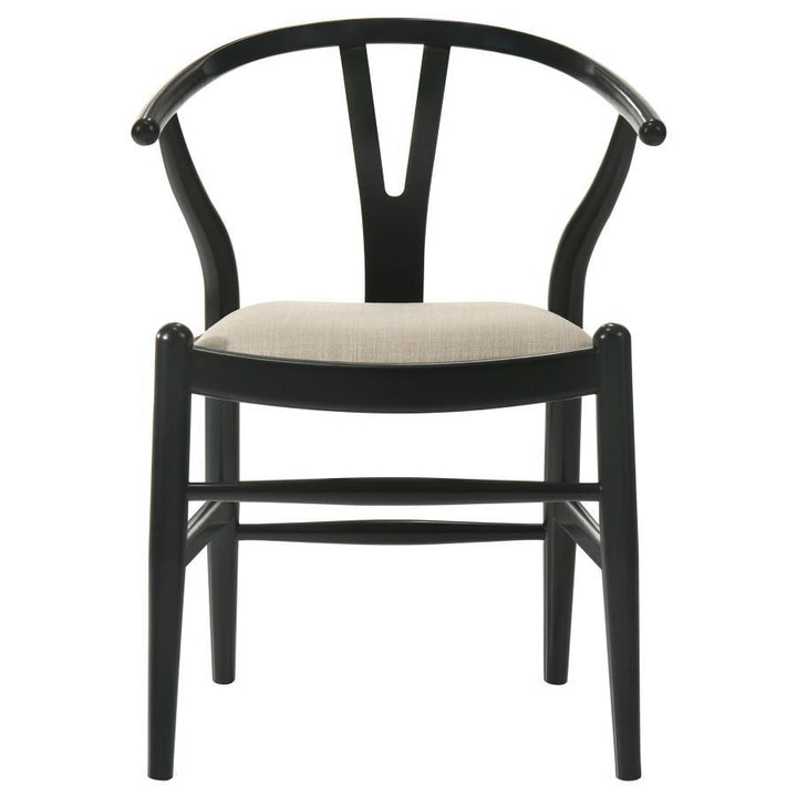 Crestmont - Wood Wishbone Dining Side Chair (Set of 2) - Black