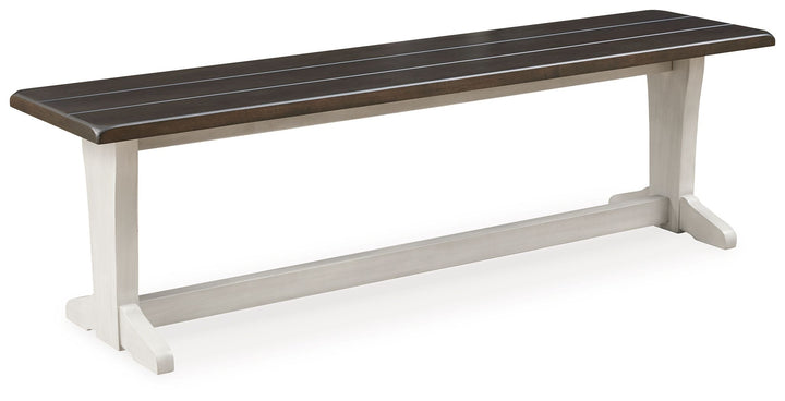 Darborn - Large Dining Room Bench - Gray / Brown