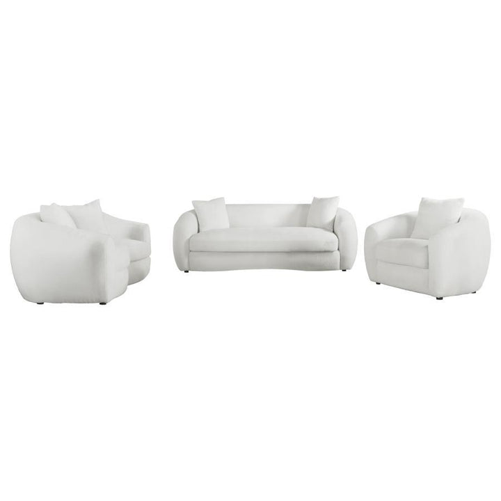 Isabella - Faux Sheepskin Upholstered Sofa Set