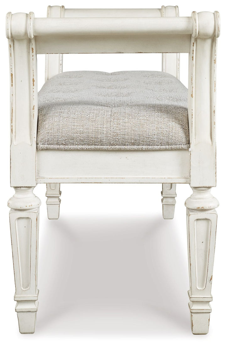 Realyn - Accent Bench - Antique White