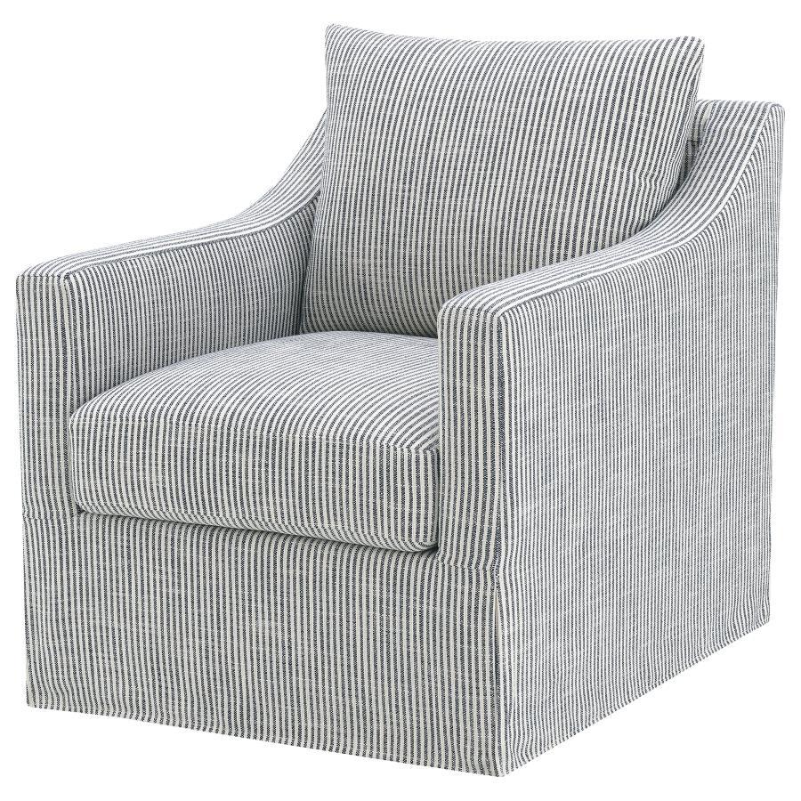 Winter - Upholstered Sloped Arm Accent Swivel Chair