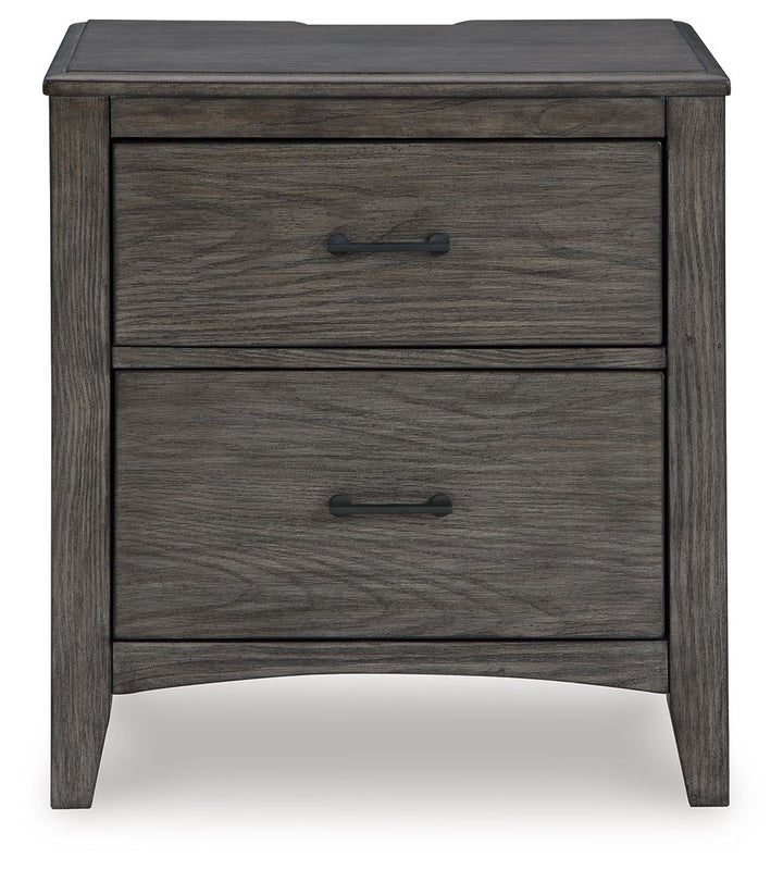 Montillan - Two Drawer Night Stand - Grayish Brown