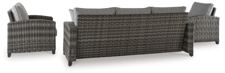 Oasis Court - Sofa, Chairs, Table Set (Set of 4) - Gray