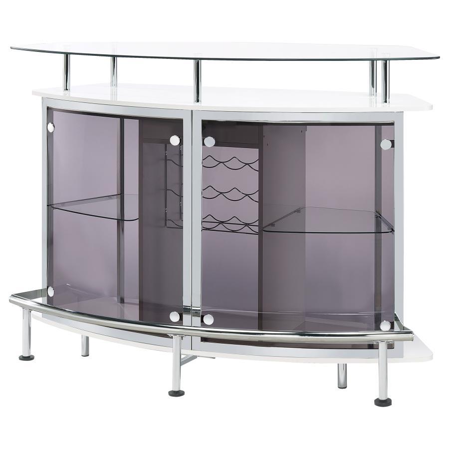 Gideon - Curved Glass Top Home Cabinet