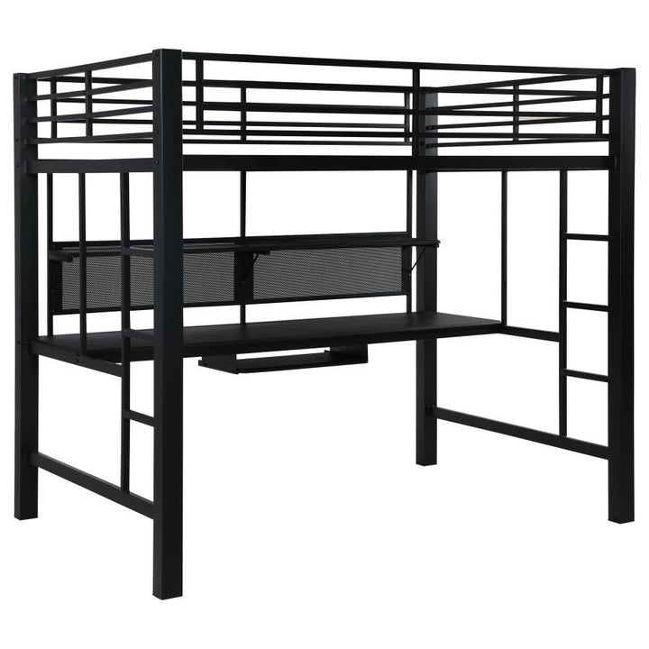 Avalon - Full Workstation Loft Bed - Black
