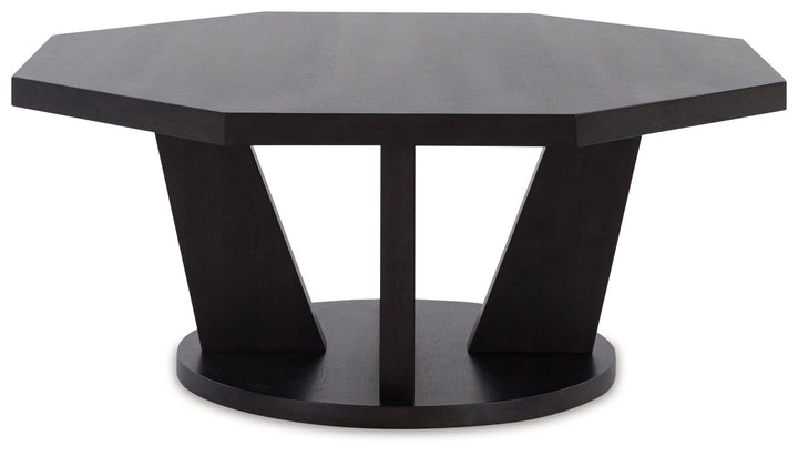 Chasinfield - Octagon Coffee Table - Dark Brown