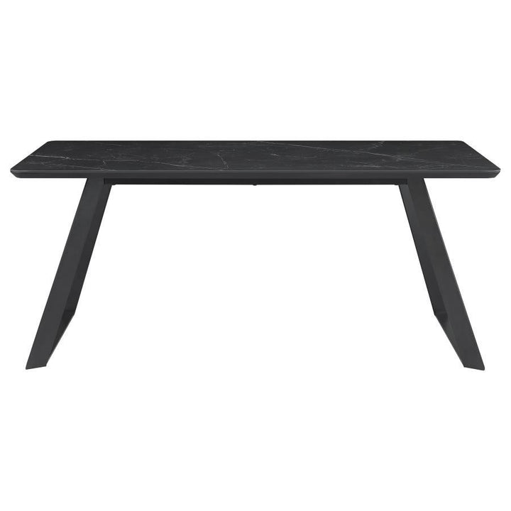 Smith - Rectangular Ceramic Top Dining Table - Black
