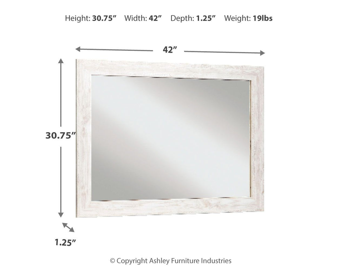 Paxberry - Bedroom Accent Mirror - Whitewash
