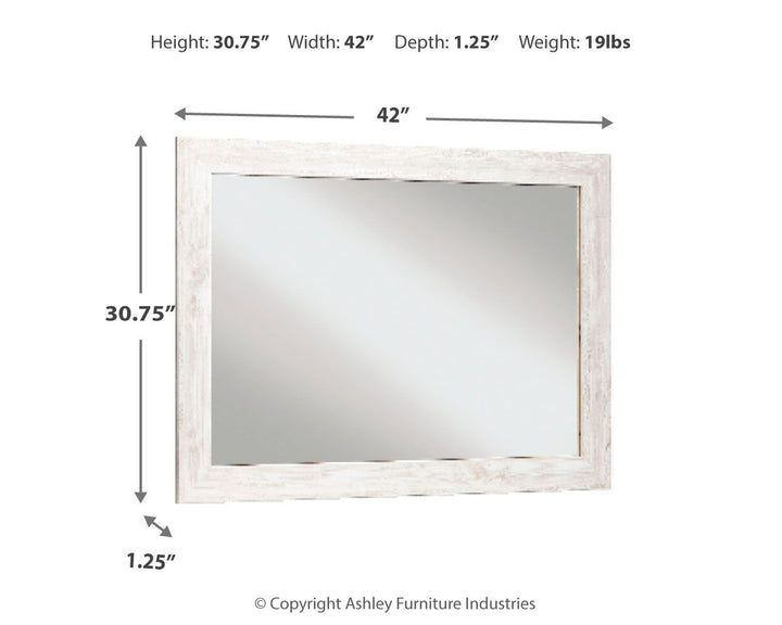 Paxberry - Bedroom Accent Mirror - Whitewash