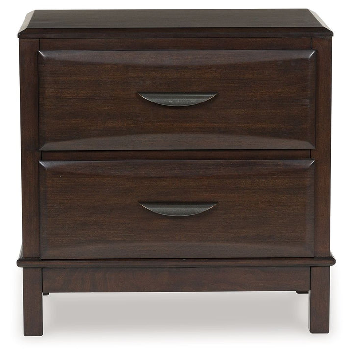 Vanmore - Two Drawer Night Stand - Dark Brown