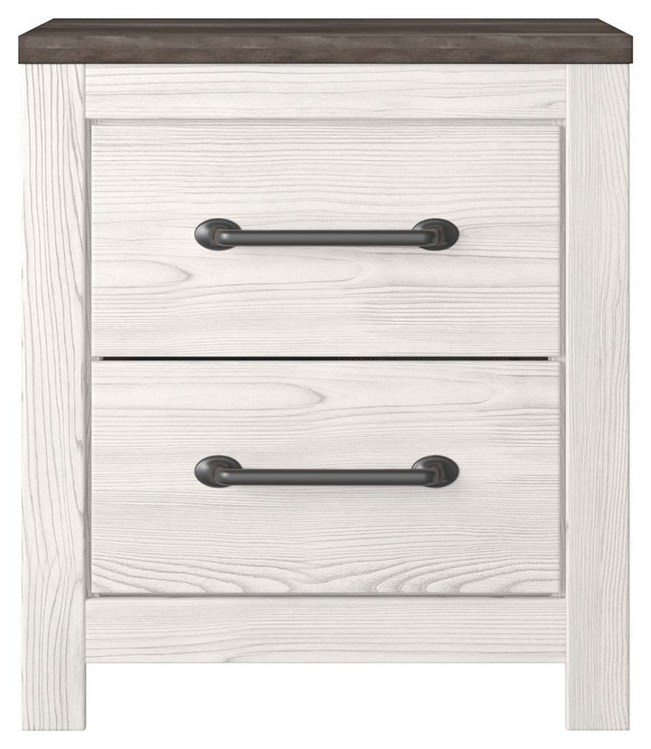 Gerridan - Two Drawer Night Stand - White / Gray