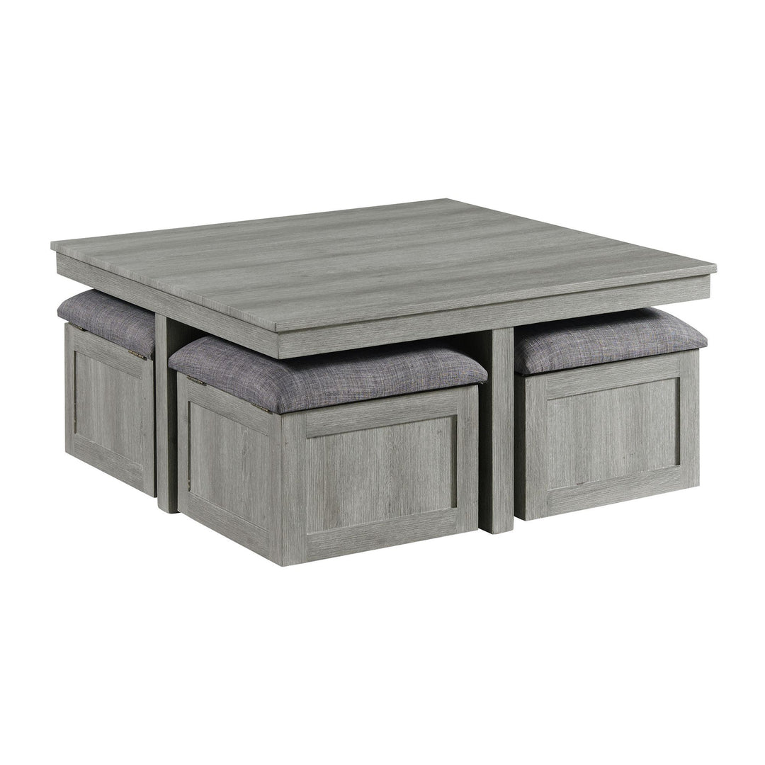 Uster - 2 Piece Occasional Set (Coffee Table And End Table) - Light Gray