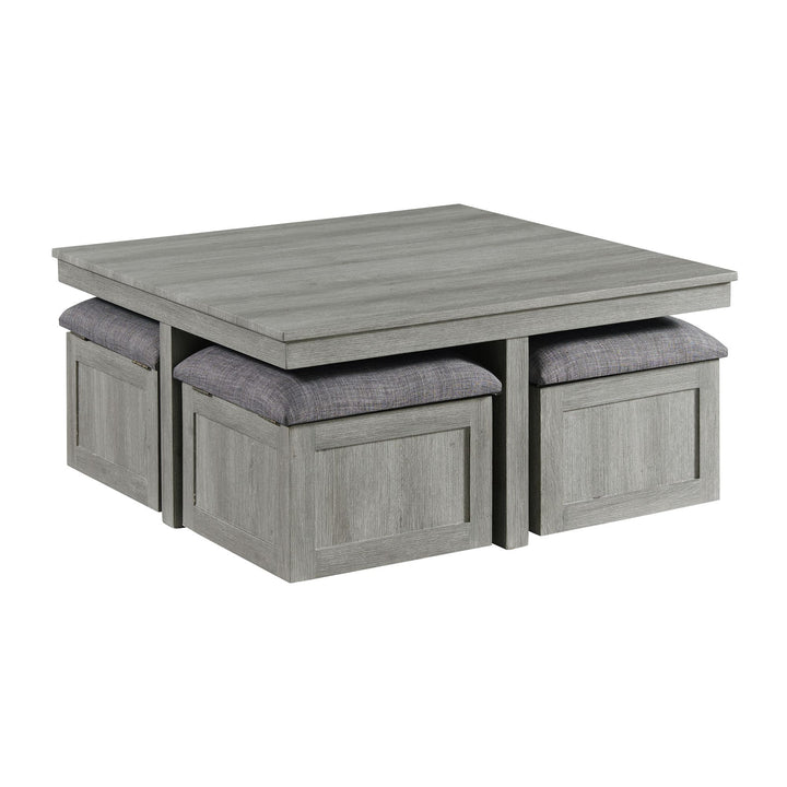 Uster - 2 Piece Occasional Set (Coffee Table And End Table) - Light Gray