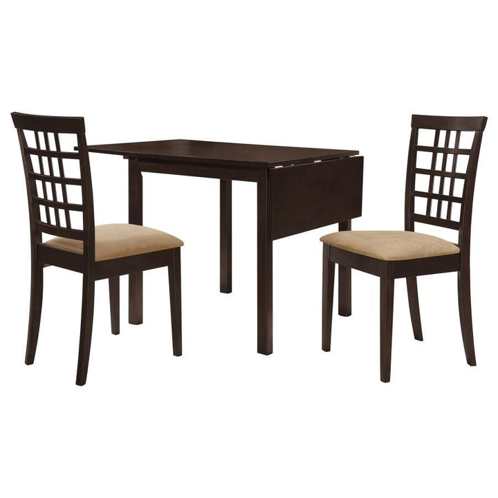 Kelso - 3 Piece Drop Leaf Dining Table Set - Cappuccino