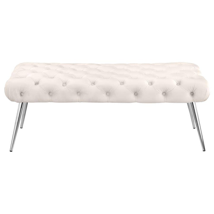 Ella - Upholstered Tufted Bench Metal Legs