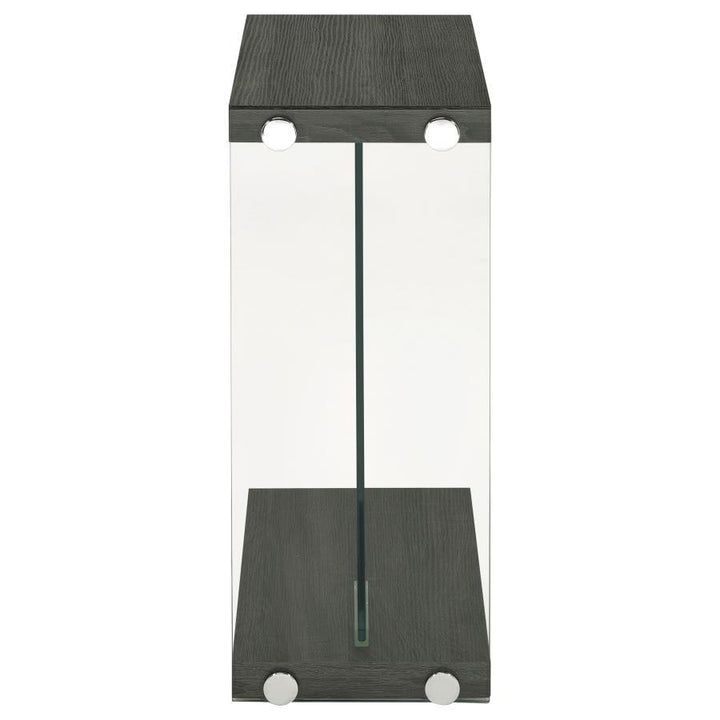 Colby - Engineered Wood C-Shaped Side Table - Weathered Gray