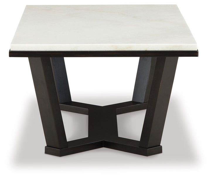 Fostead - Rectangular Cocktail Table - White / Espresso