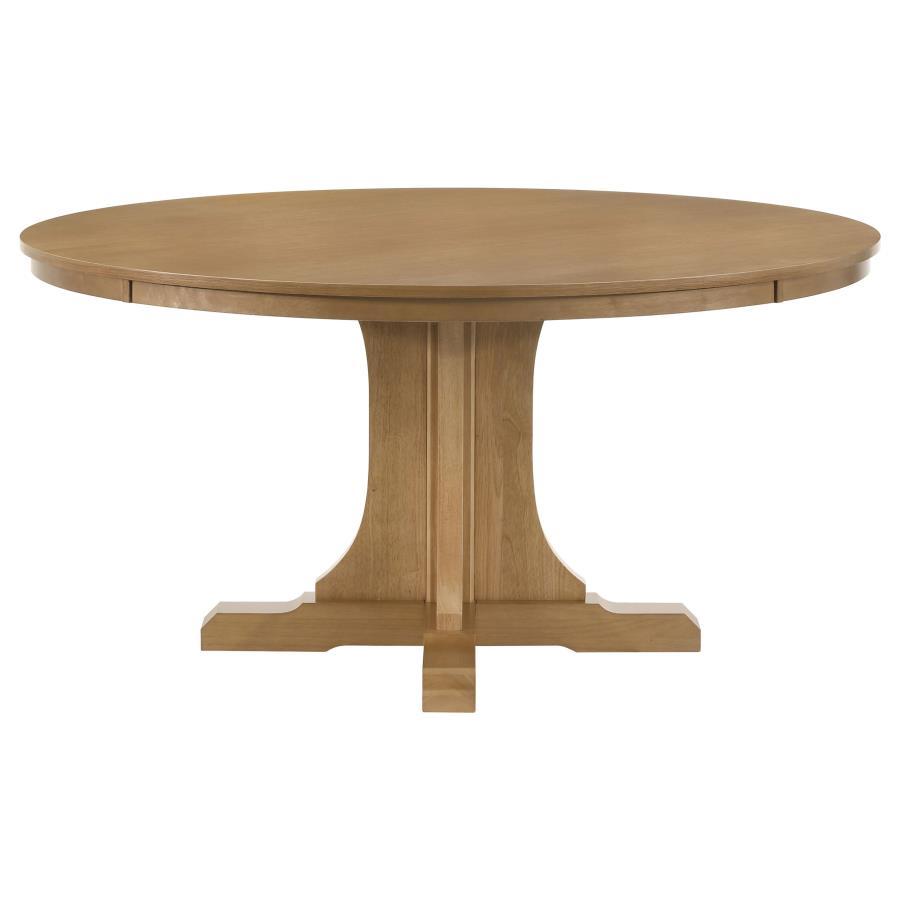 Hartville - 60" Round Dining Table - Natural Light Brown