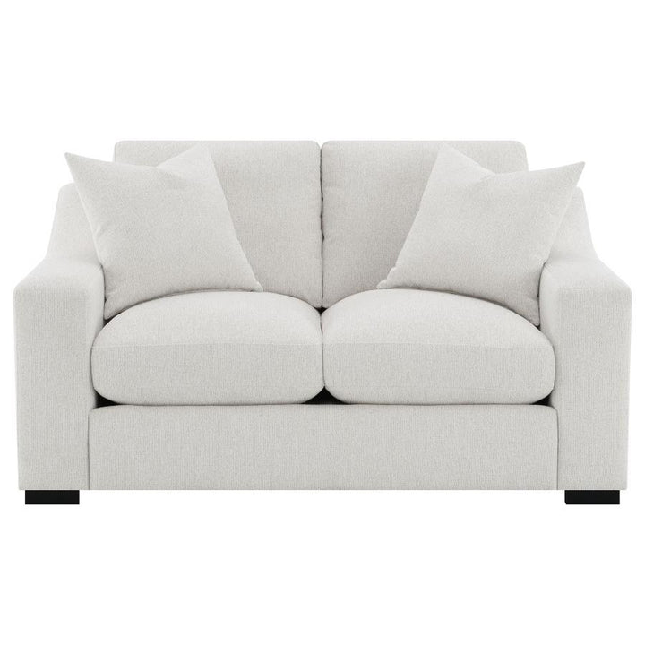 Ashlyn - Fabric Upholstered Track Arm Loveseat - Sand