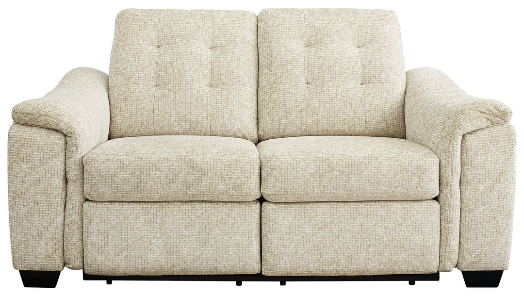 Beaconfield - Reclining Power Loveseat - Sandstone