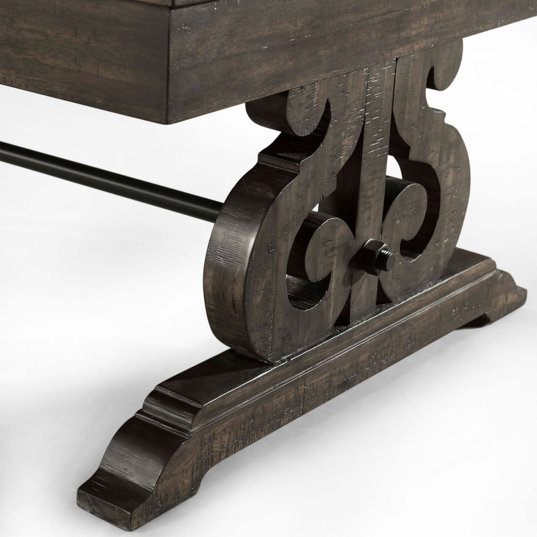 Stone - Chairside Table With PU Base - Dark Walnut