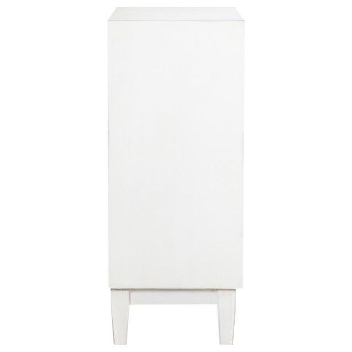 Gambon - 2 Door Wood Honeycomb Pattern Accent Cabinet - White