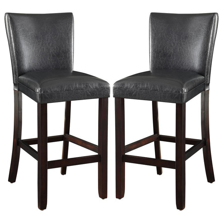 Alberton - Leatherette Upholstered Bar Chair (Set of 2) - Black