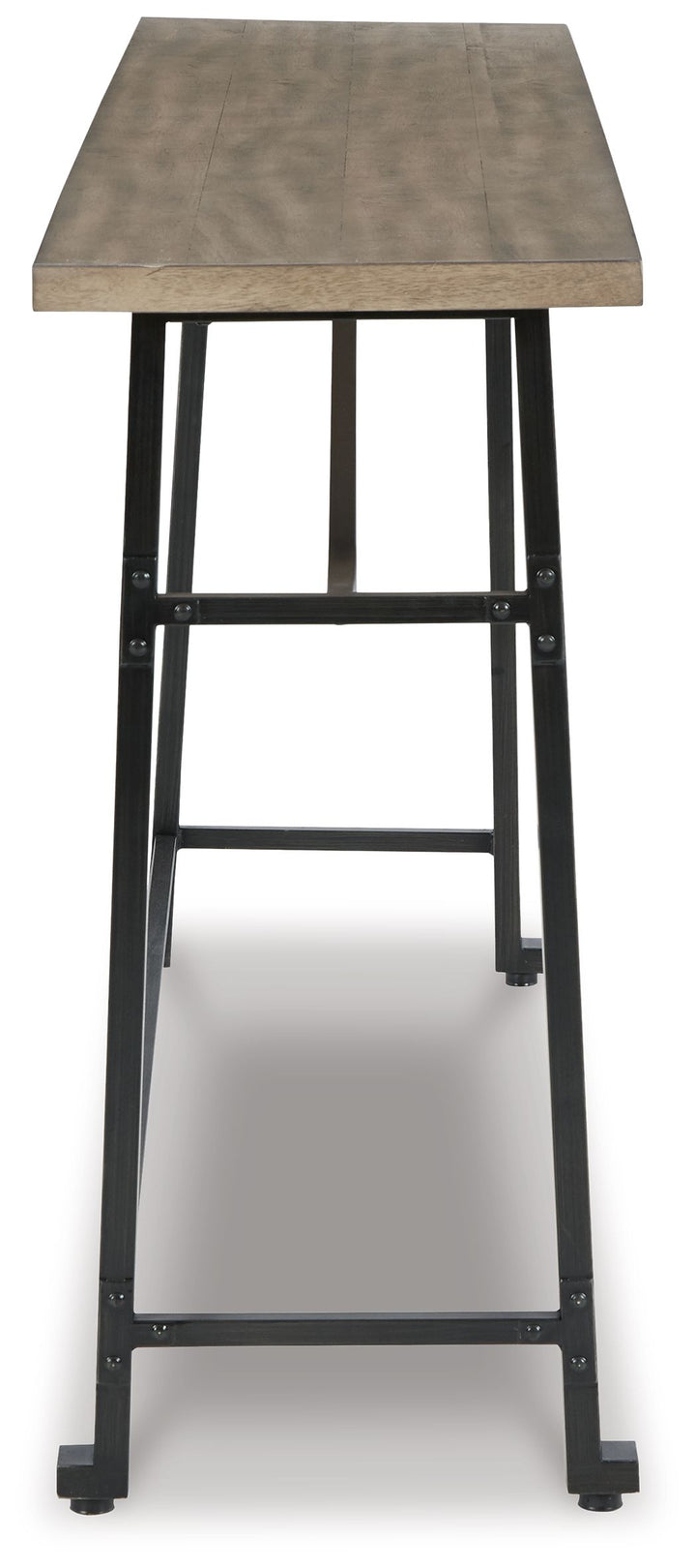 Lesterton - Long Counter Table - Light Brown / Black