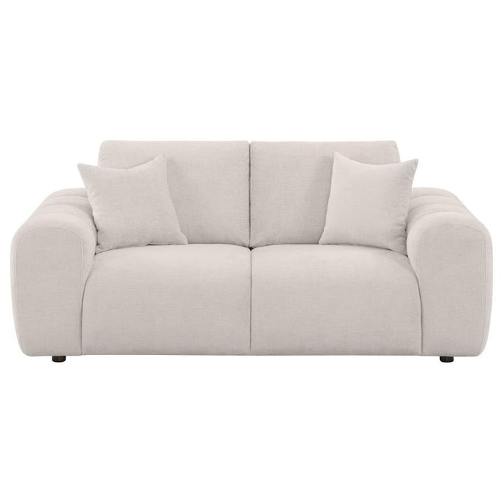 Burnett - Chenille Upholstered Wide Arm Loveseat