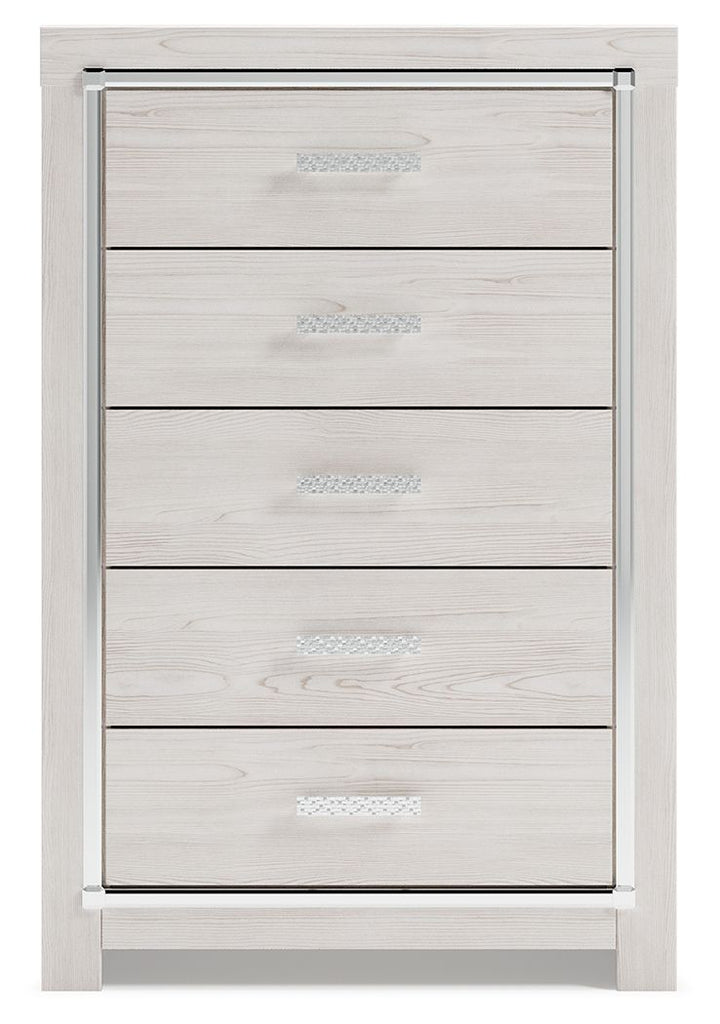Altyra - Five Drawer Chest - White