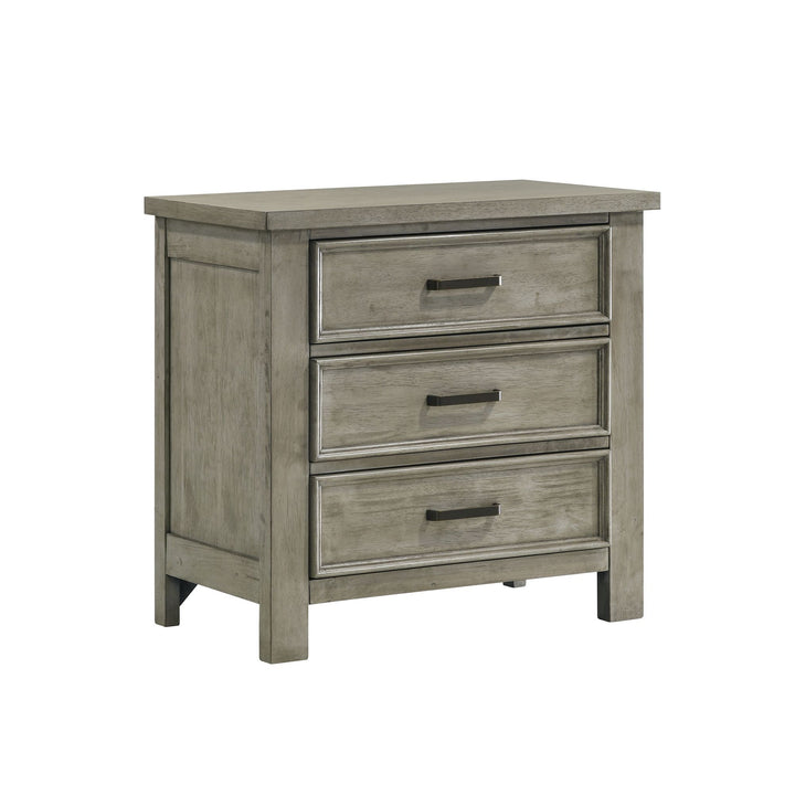 Sullivan - 3-Drawer Nightstand - Drift Gray