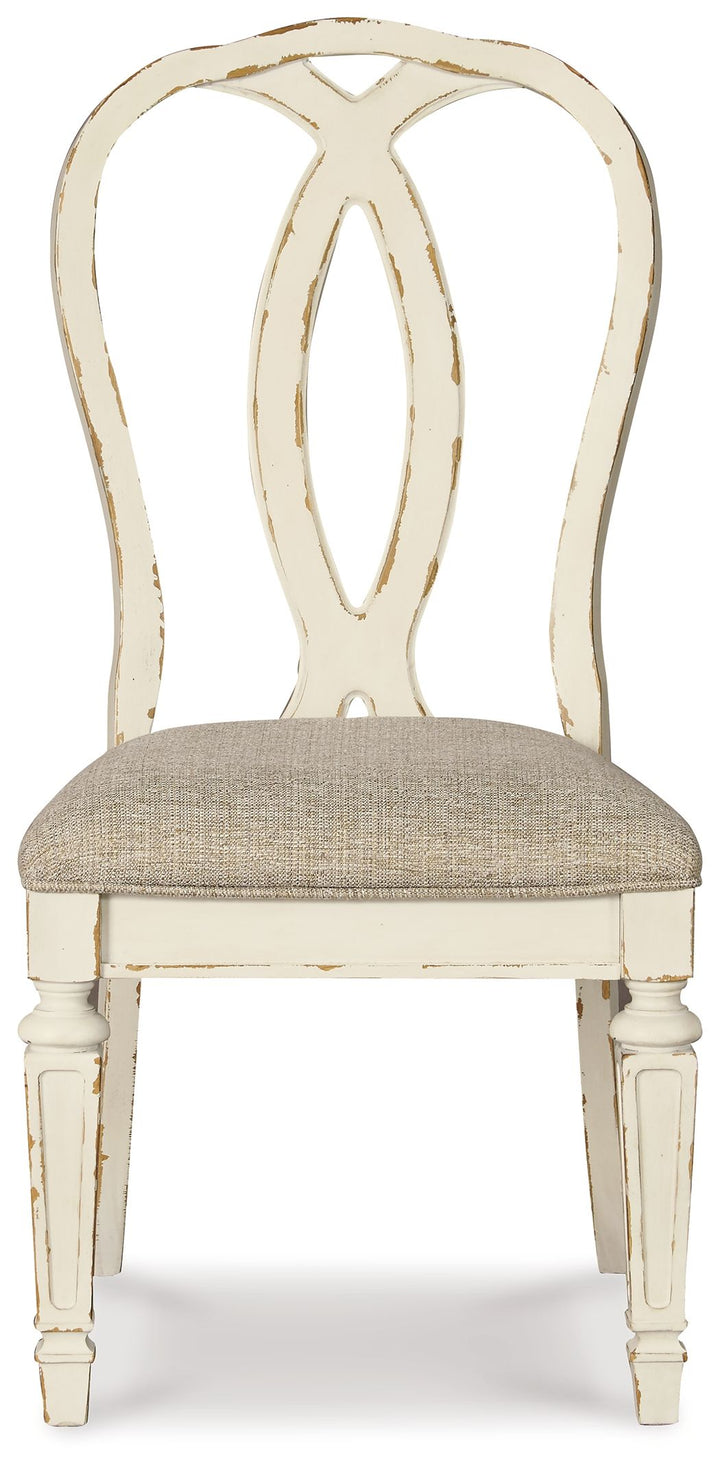 Realyn - Dining UPH Side Chair (Set of 2) - Ribbonback - Chipped White