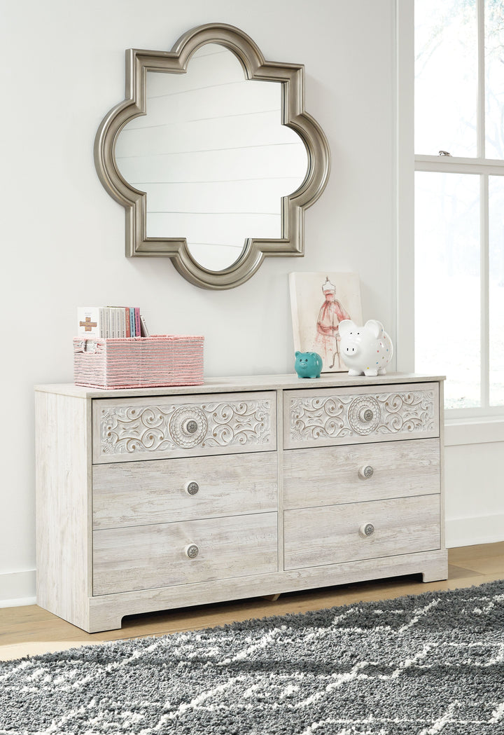 Paxberry - Six Drawer Dresser - Weatherworn - Whitewash