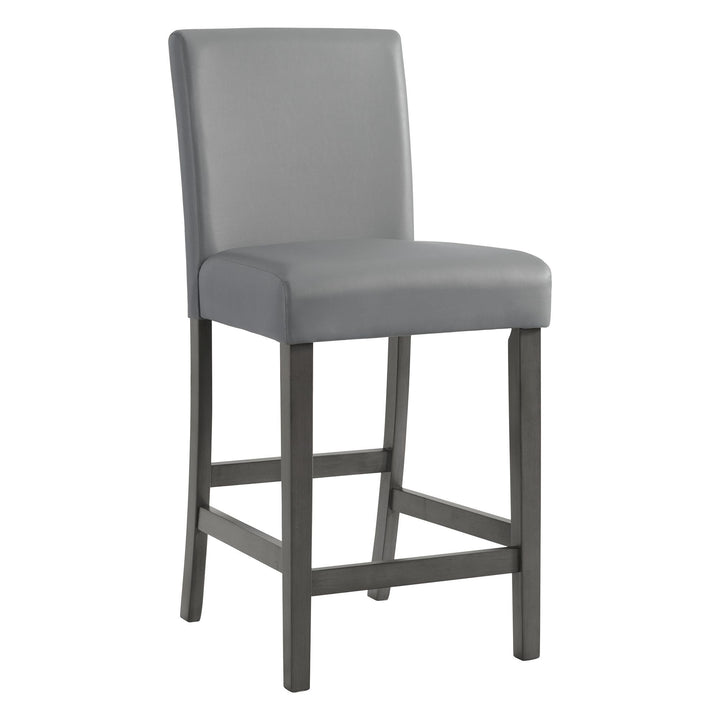 Ambridge - 5 Piece Round Counter Set With Faux Marble Top - Brushed Gray