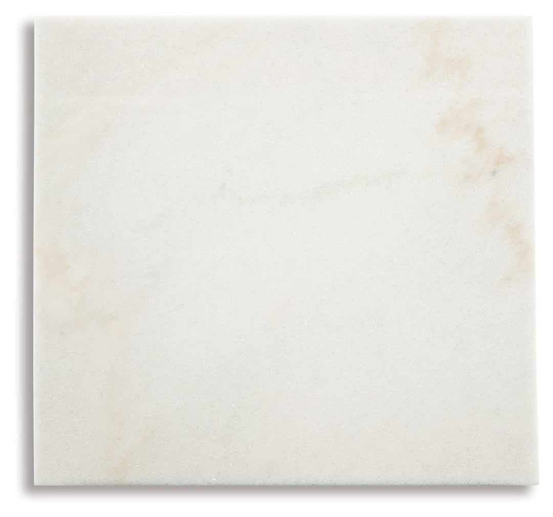 Fostead - Square End Table - White / Espresso