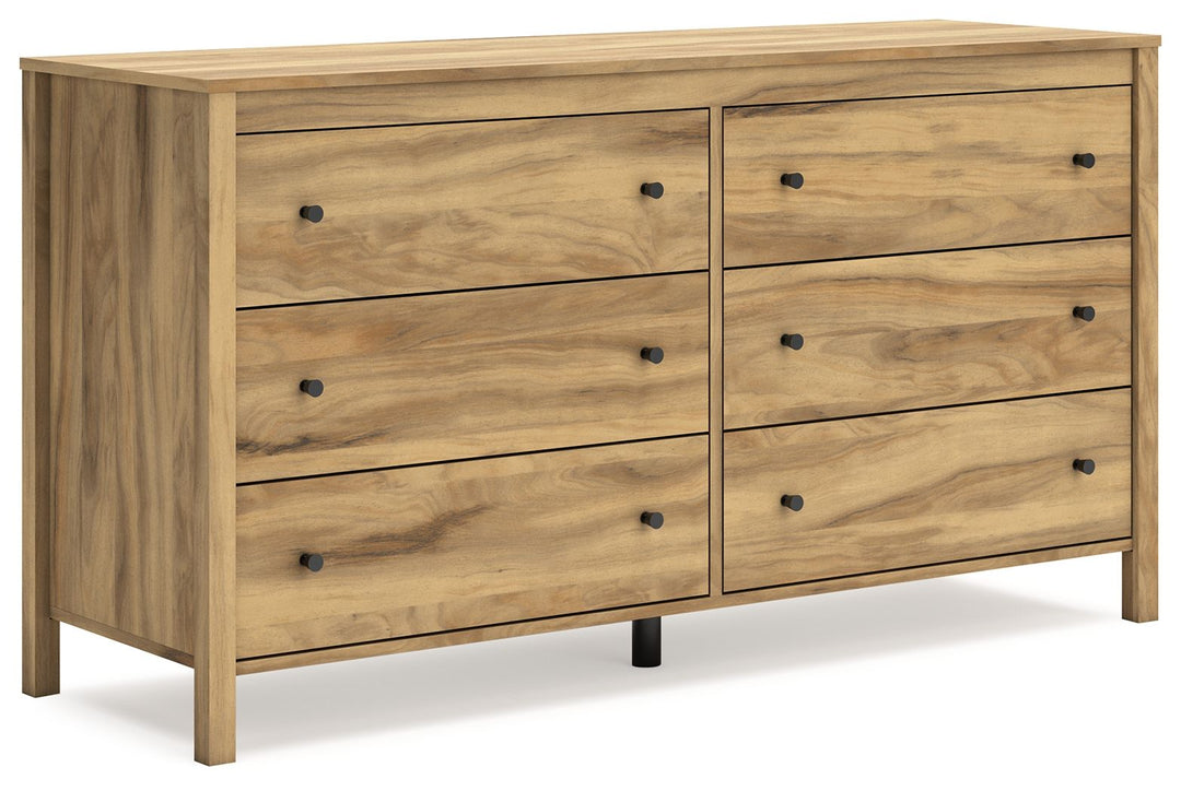 Bermacy - Six Drawer Dresser - Light Brown
