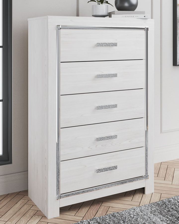 Altyra - Five Drawer Chest - White