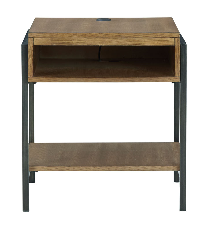 Fridley - Rectangular End Table - Brown / Black