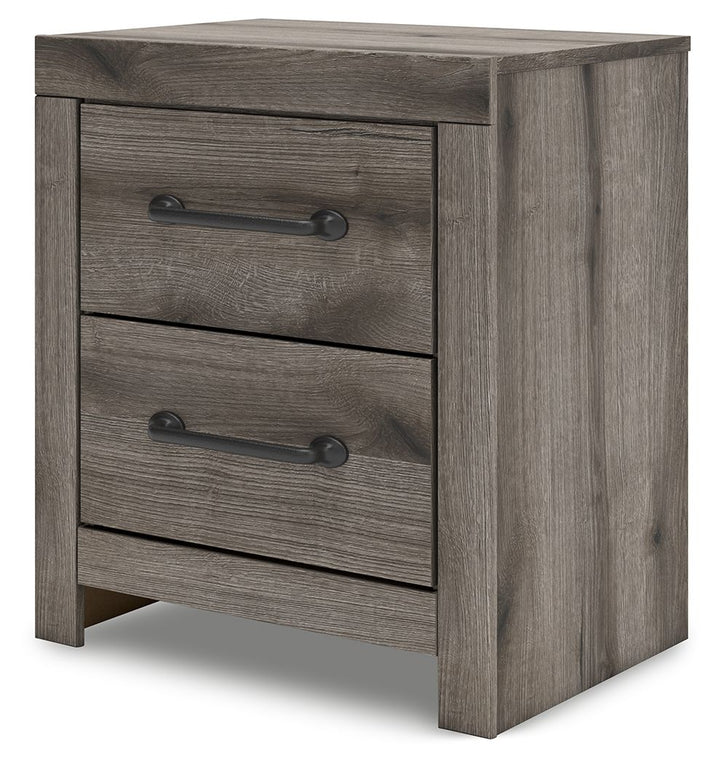 Graystorm - Two Drawer Night Stand - Brown Gray