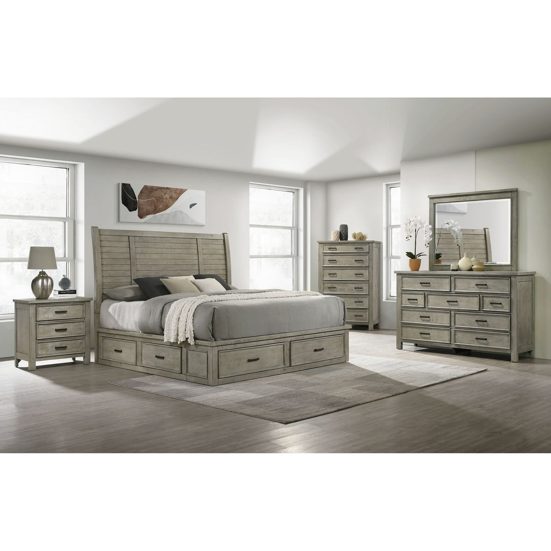 Sullivan - 3-Drawer Nightstand - Drift Gray
