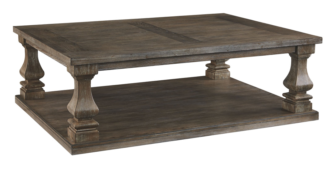 Johnelle - Rectangular Cocktail Table - Gray