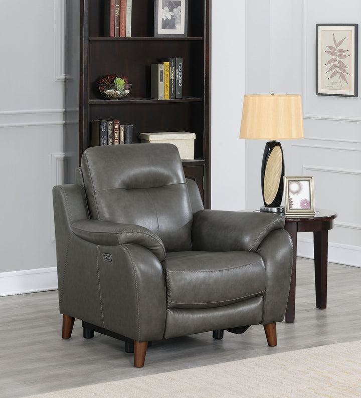 Trento - Dual Power Recliner - Charcoal