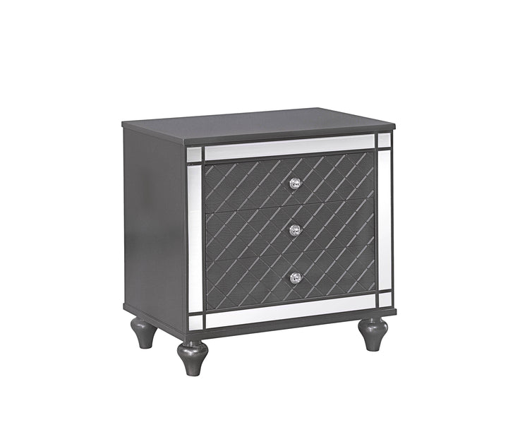 Refino - Nightstand - Dark Gunmetal