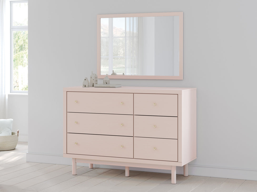 Wistenpine - Dresser And Mirror - Blush