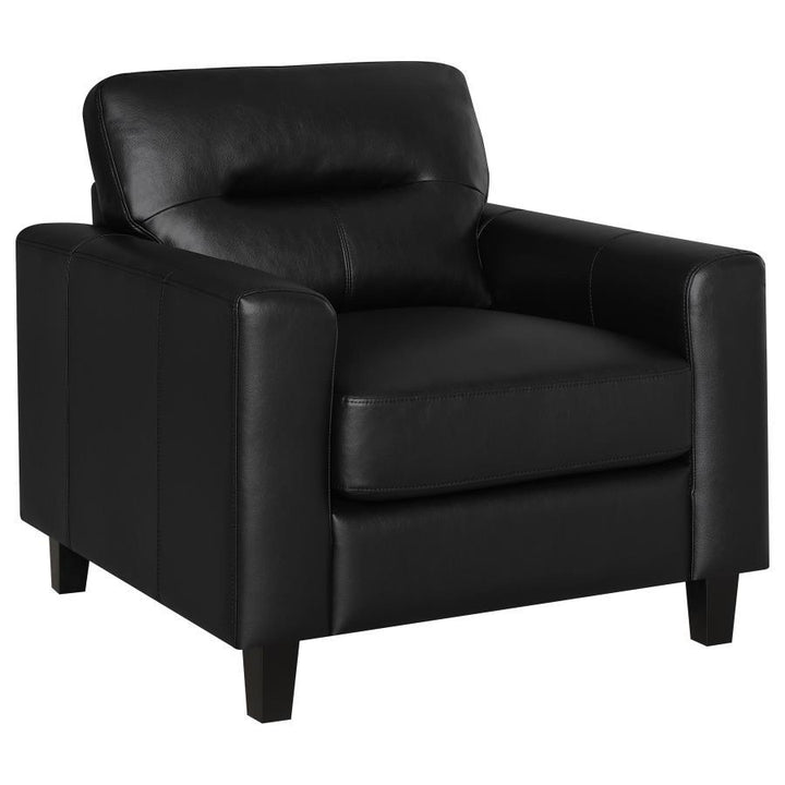 Scotland - Faux Leather Upholstered Track Arm Chair
